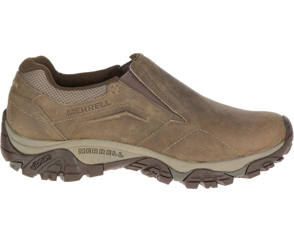 Zapatos De Seguridad Hombre - Merrell Moab Adventure Moc - Marrones - IEPW-20817